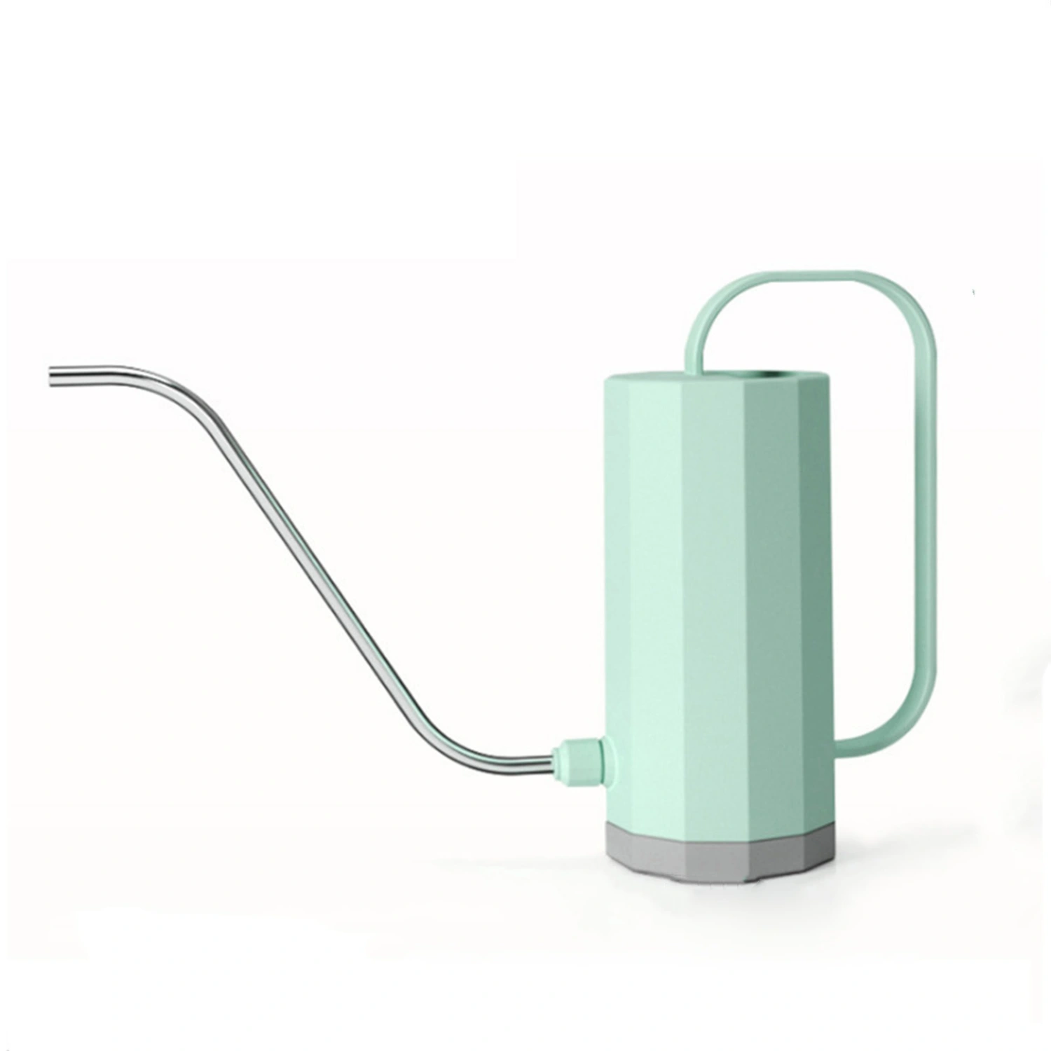 Watering Pot Plastic Horticultural Potted Flower Nordic Style Watering Can with Long Curved Nozzle Green