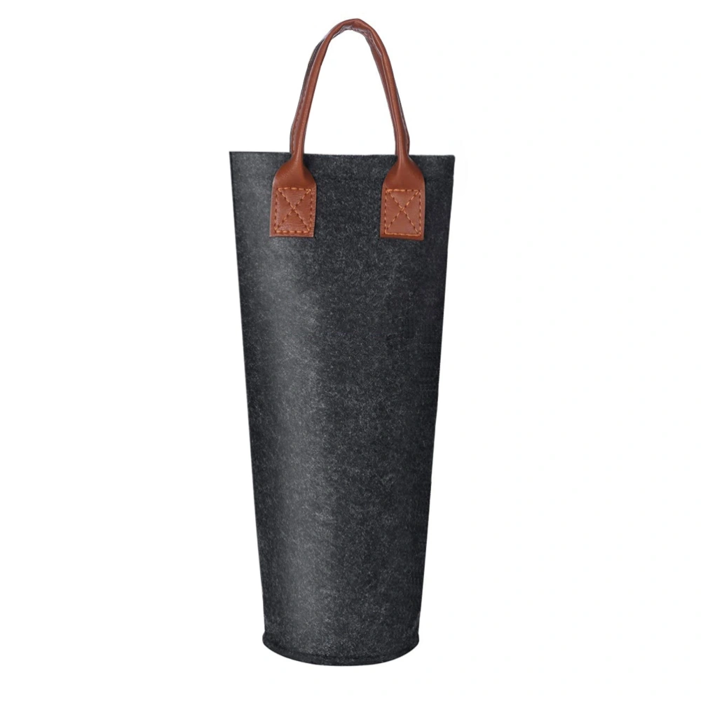 Single Bottle Wine Tote Bag Portable Felt Insulated Padded Thermal Wine Carrier Bag Wine Cooler for Travel Picnic Beach Wine Gifts