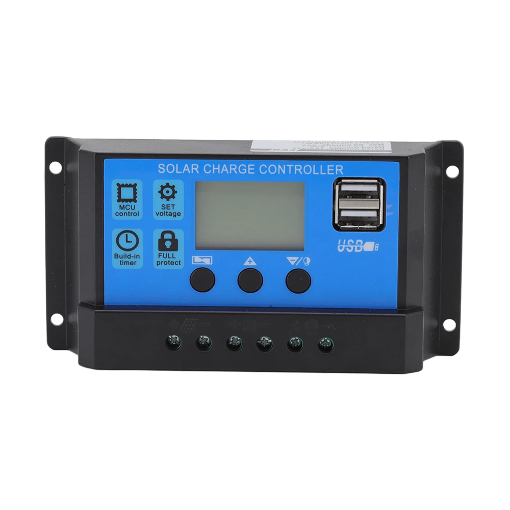 12V 24V Solar Charge Controller Dual USB Port Solar Panel Charger Controller for Industry 10A