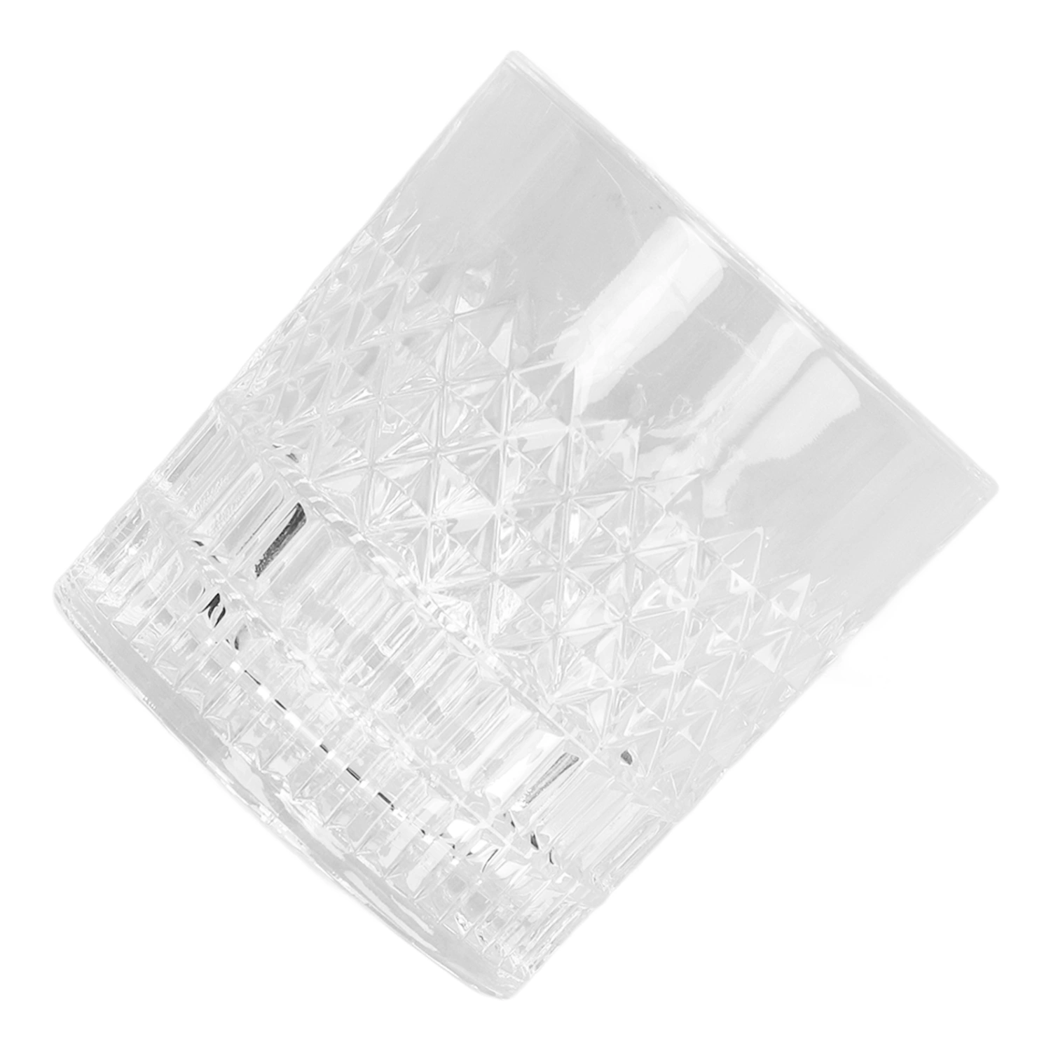 Whiskey Glass 300ml Food Grade Durable Glass Carved Designs Widely Used Bourbon Glass for Whiskey Coffee Tea