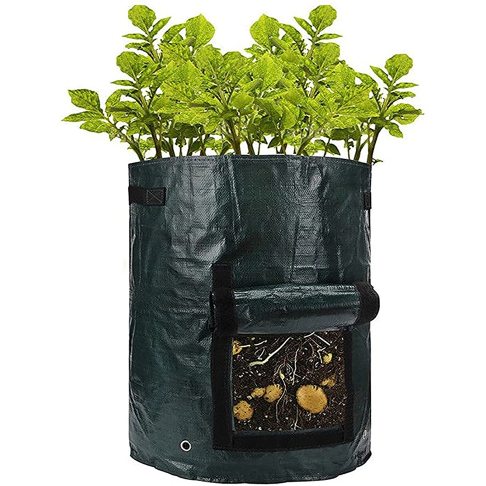 Planting Bag PE Environmentally Friendly Breathable Plant Grow Pouch Garden Planting Bag Gardening Tool Black 5 Gallons 23x28cm