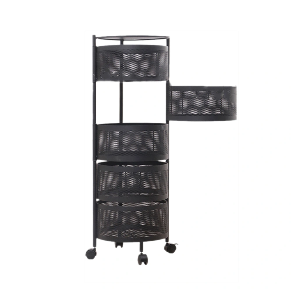 Rotating Storage Shelves Rack Large Capacity Multi Layers Removable Round Storage Shelves for Kitchen 5 Tiers