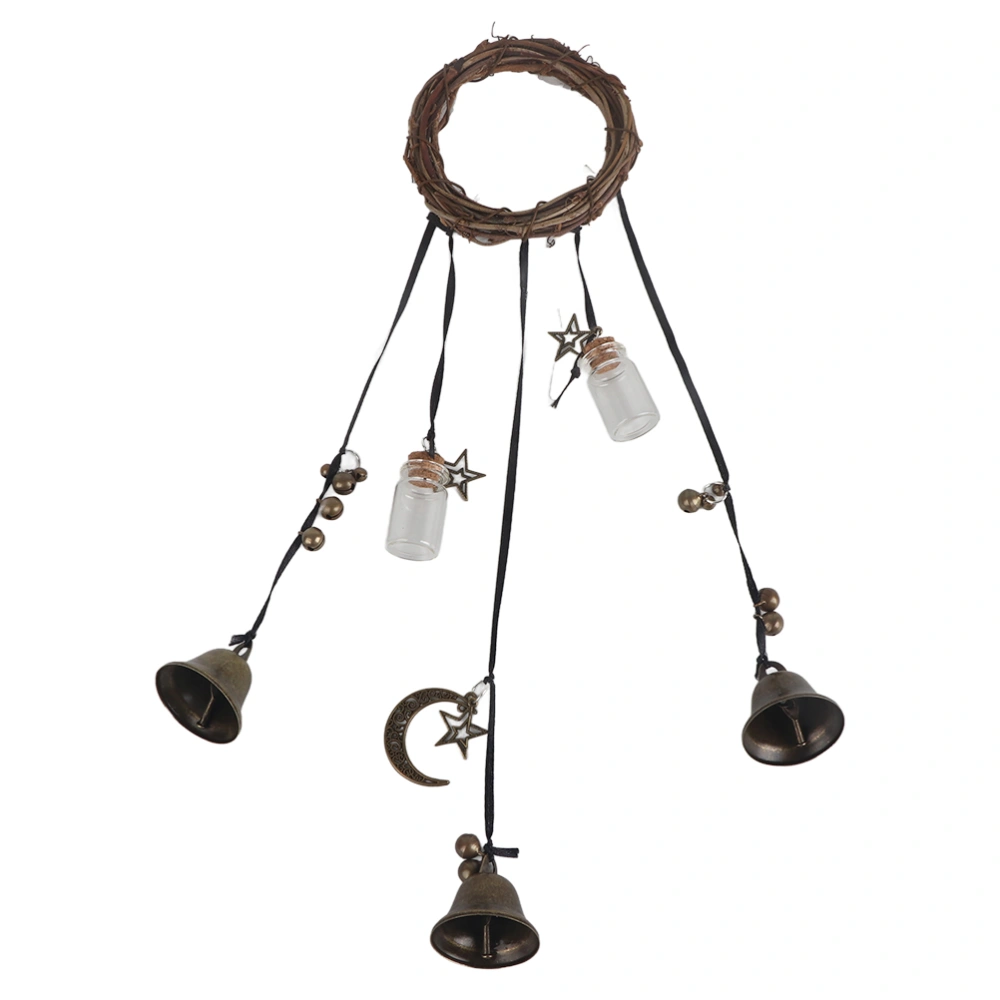 Witch Wind Chimes Wreath Handmade Witch Bells Protection Door Hangers Hanging Witch Bells Wind Chimes for Home Door