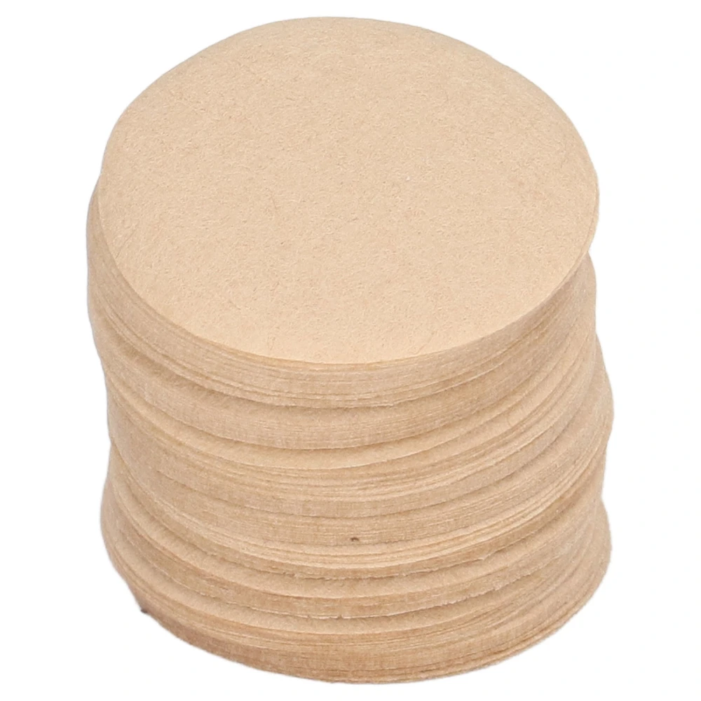 100 Pcs Coffee Filter Paper Natural Round Capsule Coffee Maker Filters Paper for Restaurant Coffee Shop Office Home