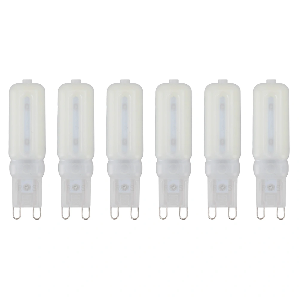 G9 Bulb Dimmable Eye Protection 32 LEDs 7W Small Light Bulbs for Chandelier Ceiling Lamp 6pcs Natural Light 220V