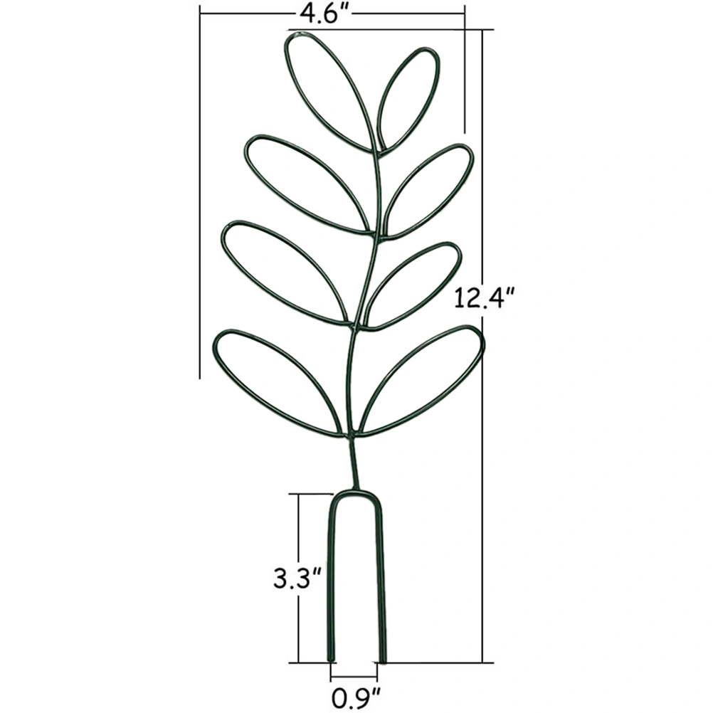 Small Trellis for Potted Plants Wrought Iron Leaf Shape Garden Trellis for Indoor Outdoor Decorative Climbing Plants Support Trellis for Vines Roses
