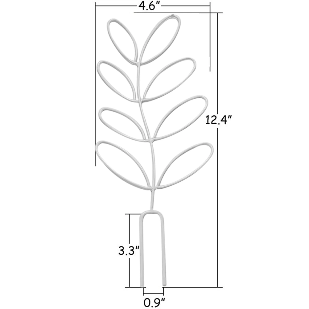 Small Trellis for Potted Plants Wrought Iron Leaf Shape Garden Trellis for Indoor Outdoor Decorative Climbing Plants Support Trellis for Vines Roses