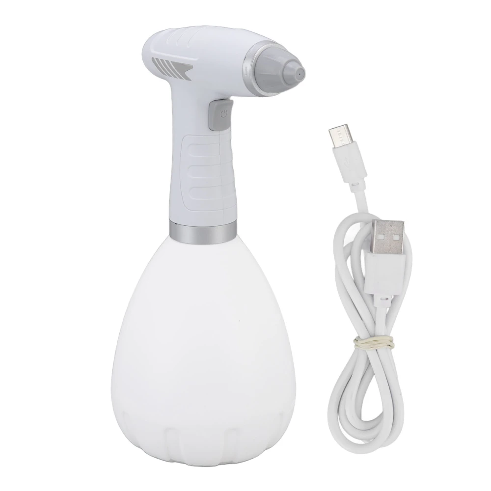 Electric Watering Can Dual Modes One Button Switch Adjustable Automatic Spray Bottle for Home White 1000ml