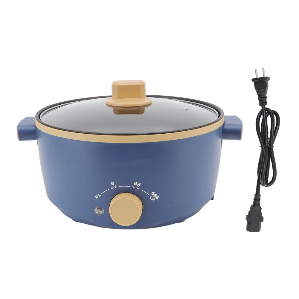 800W Electric Cooker 2.5L 3 Speed Control Single Layer Multifunctional Electric Pot Cooker US Plug 110V