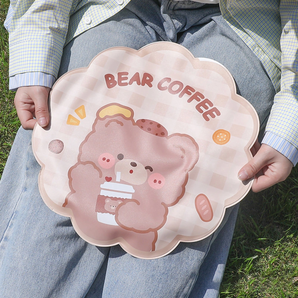 Cooling Seat Cushion Cute Cartoon Pattern Summer Gel Chair Mat for Car Office Home Coffee Cute Little Bear