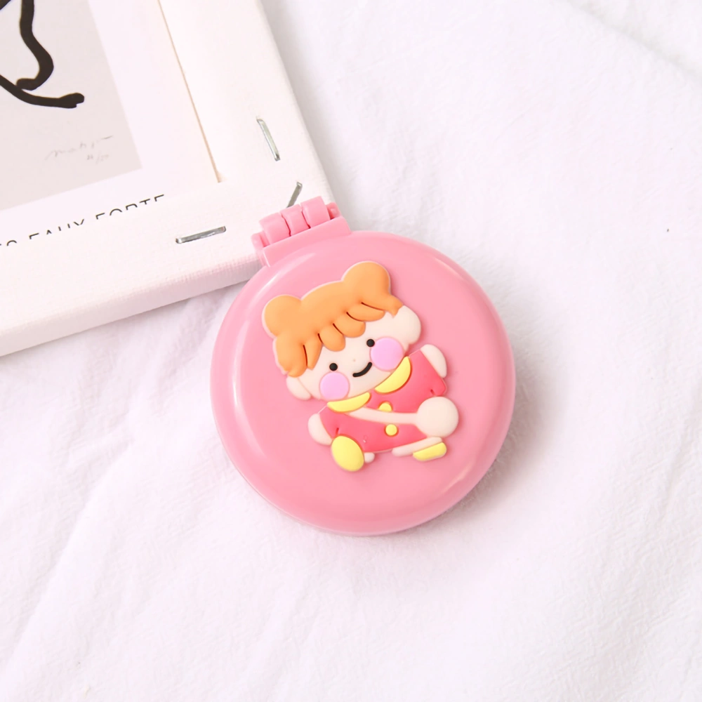 Folding Air Cushion Comb with Mirror Cute Cartoon Massage Hair Brush Portable Anti Deform for Travel Trip Type 3