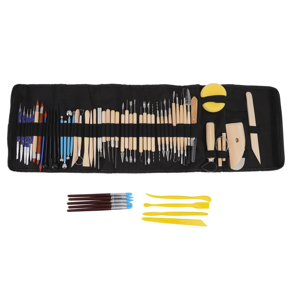 61Pcs Polymer Clay Sculpting Tools Exquisite Versatile Clay Carving Tools with Canvas Bag for Beginners Expert