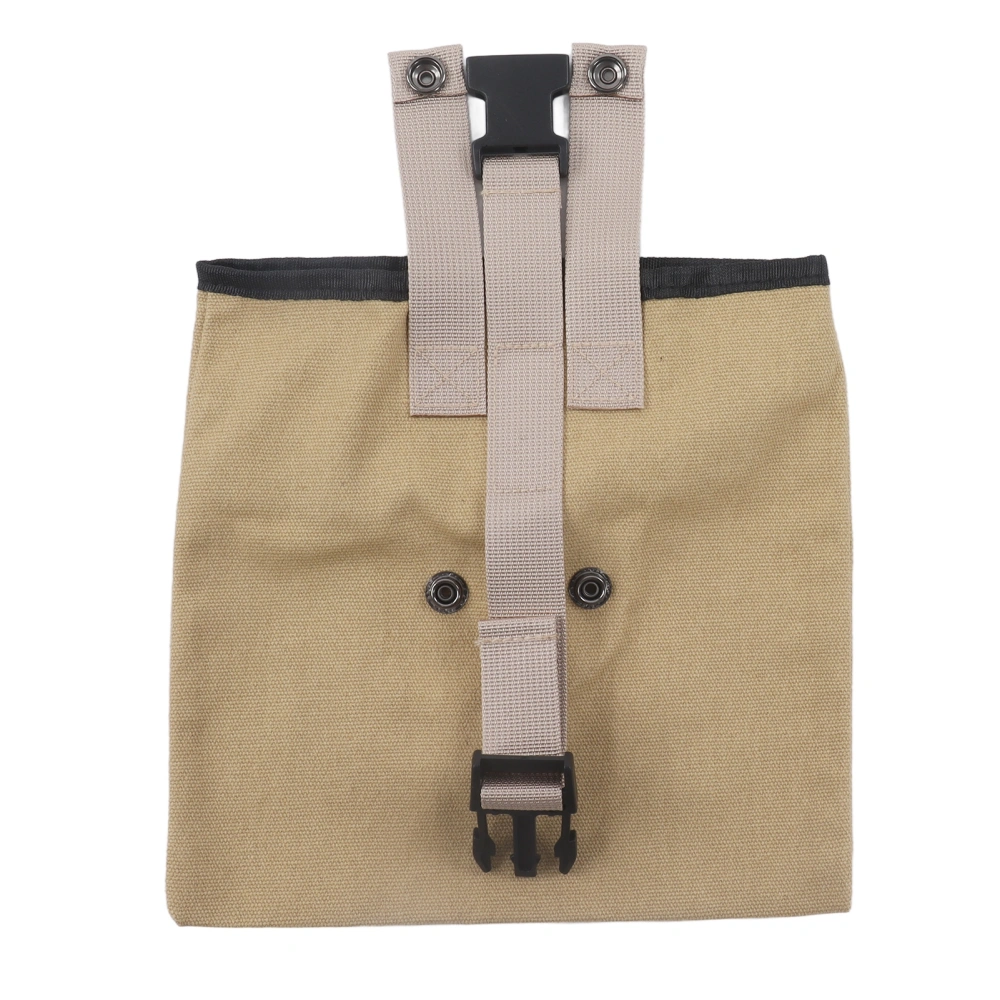 Outdoor Foraging Bag Oxford Cloth Fruit Picking Bag Waist Hanging Tool Pouch Garden Vegetable Storage Pouch Khaki