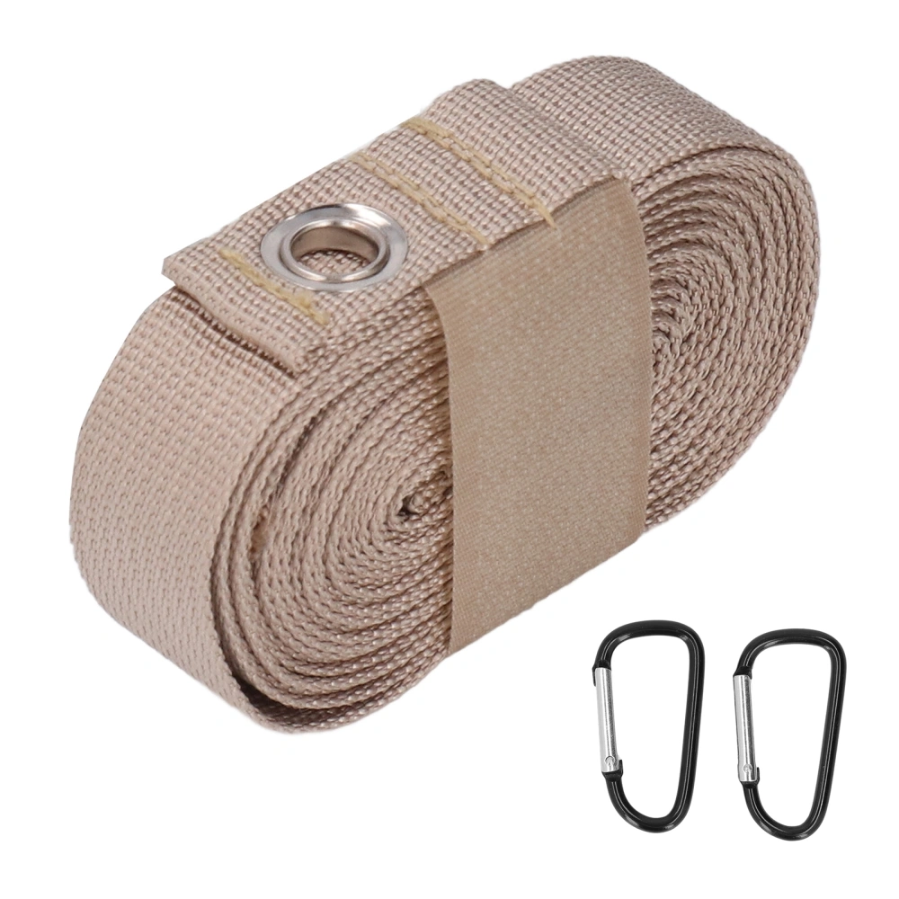 Outdoor Tent Canopy Extension Belt Multifunctional Nylon Camping Cord Rope Lanyard Khaki