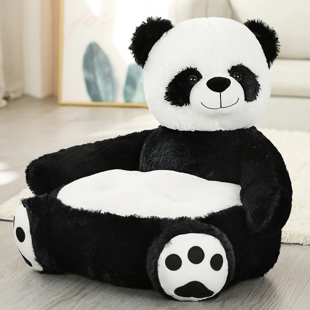 Kids Sofa Animal Shapes Cute Style Short Plush PP Cotton Material Comfortable Breathable Skin Friendly Toddler Chairs Panda 50x50x45cm