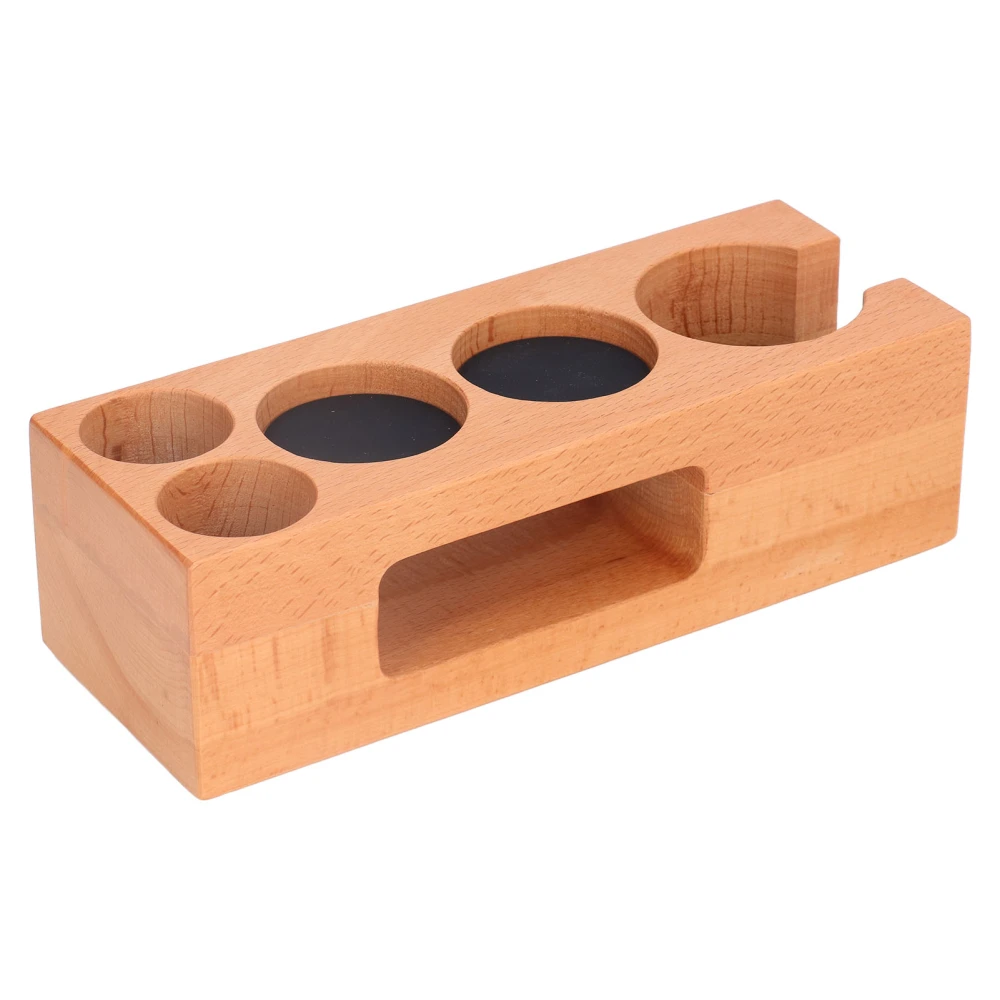 Coffee Tamper Holder Multifunction Food Safe Wooden Coffee Tamping Station for Coffee Lovers