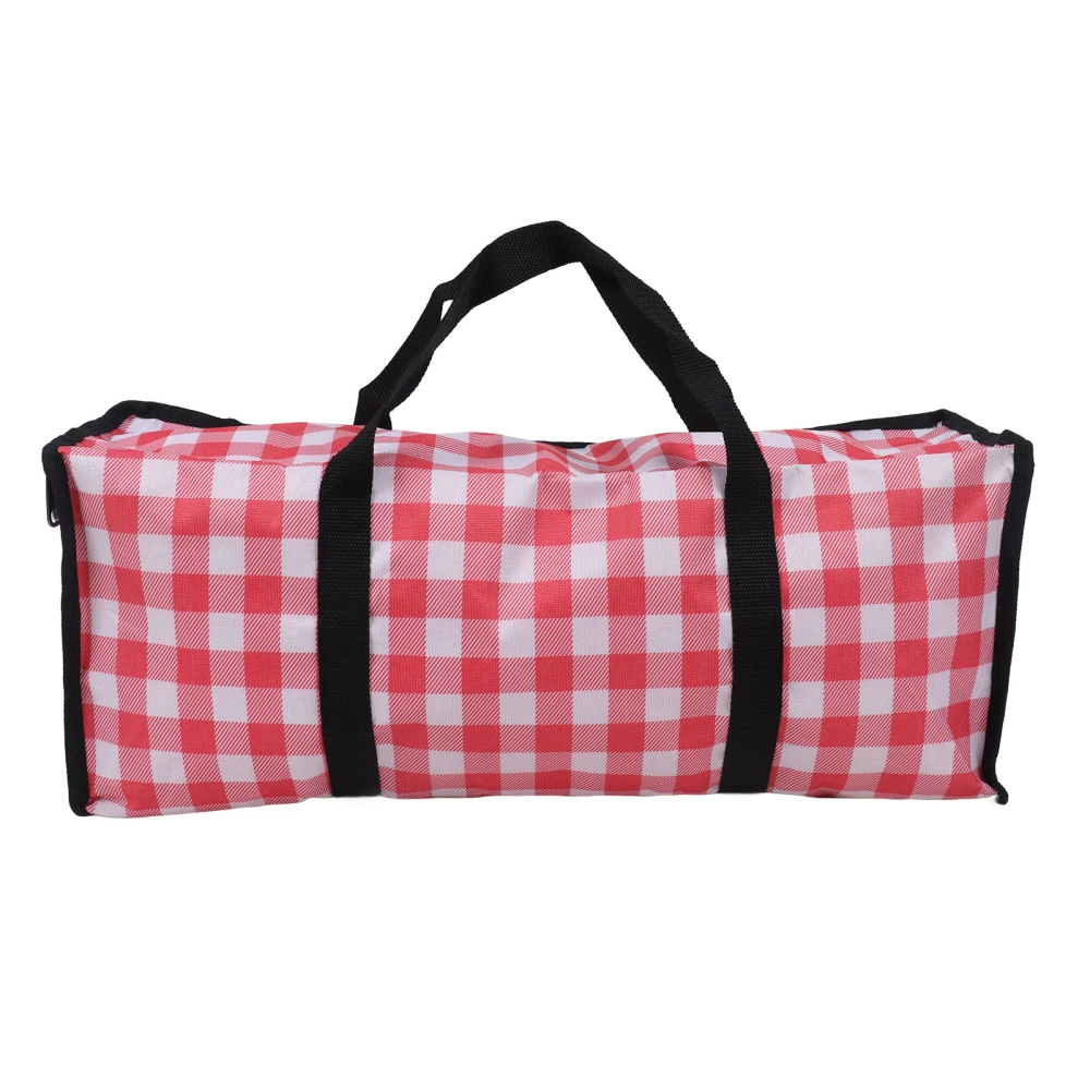 Large Capacity Clear Zippered Storage Bags Dustproof Removable Clothes Organizer PVC Film CD Storage Bag for Peaked Cap Sports Cap Red Plaid