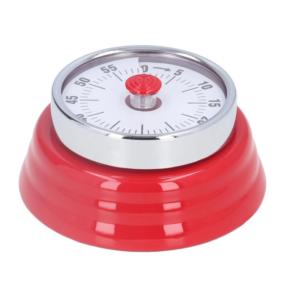 70dB Kitchen Timer Portable Multifunctional Wall Mount Stainless Steel Classic Retro Magnetic Kitchen Timer Reminder Red