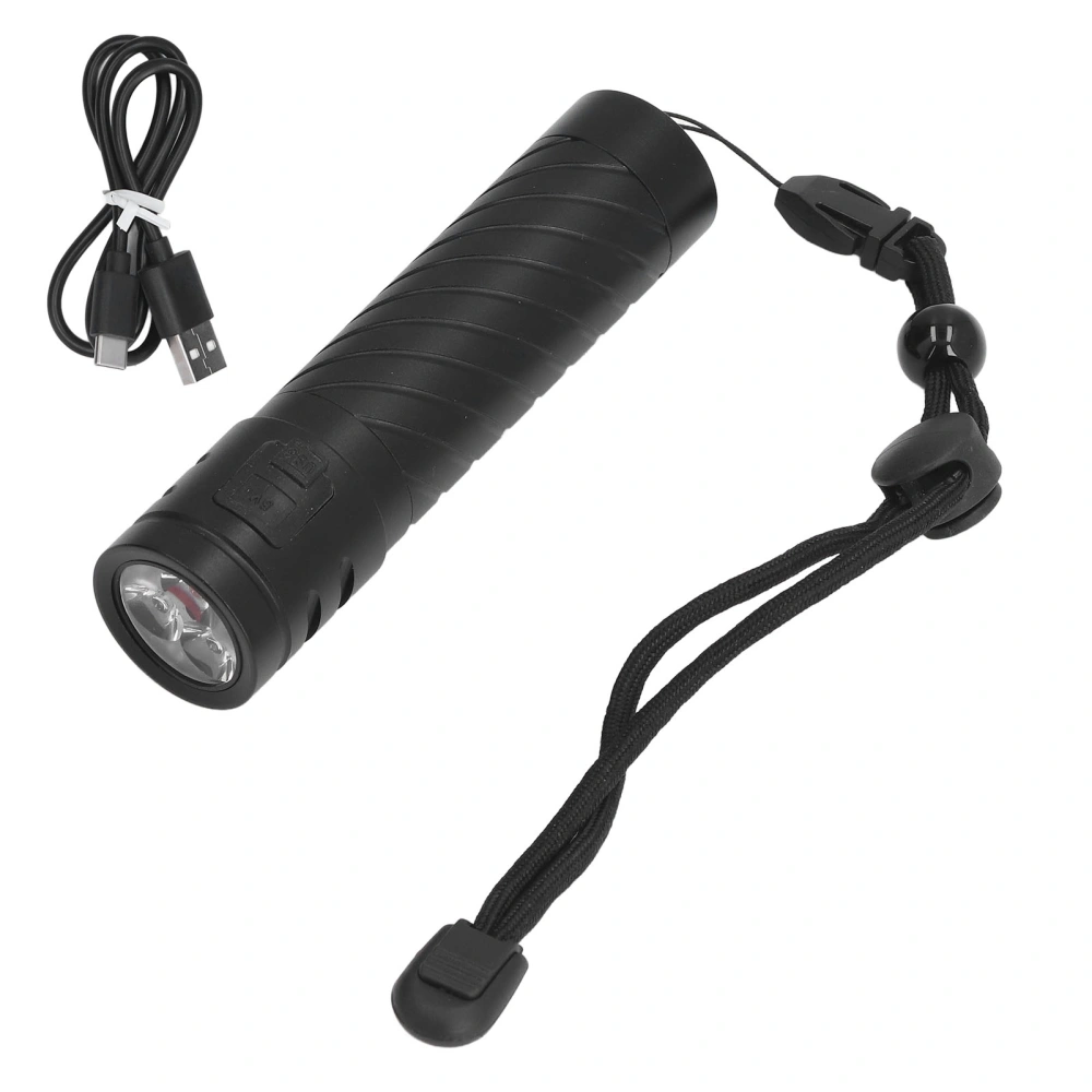 LED Camping Flashlight 3LED 3000LM Five Lighting Modes Super Bright White Light Flashlight for Outdoor Emergency