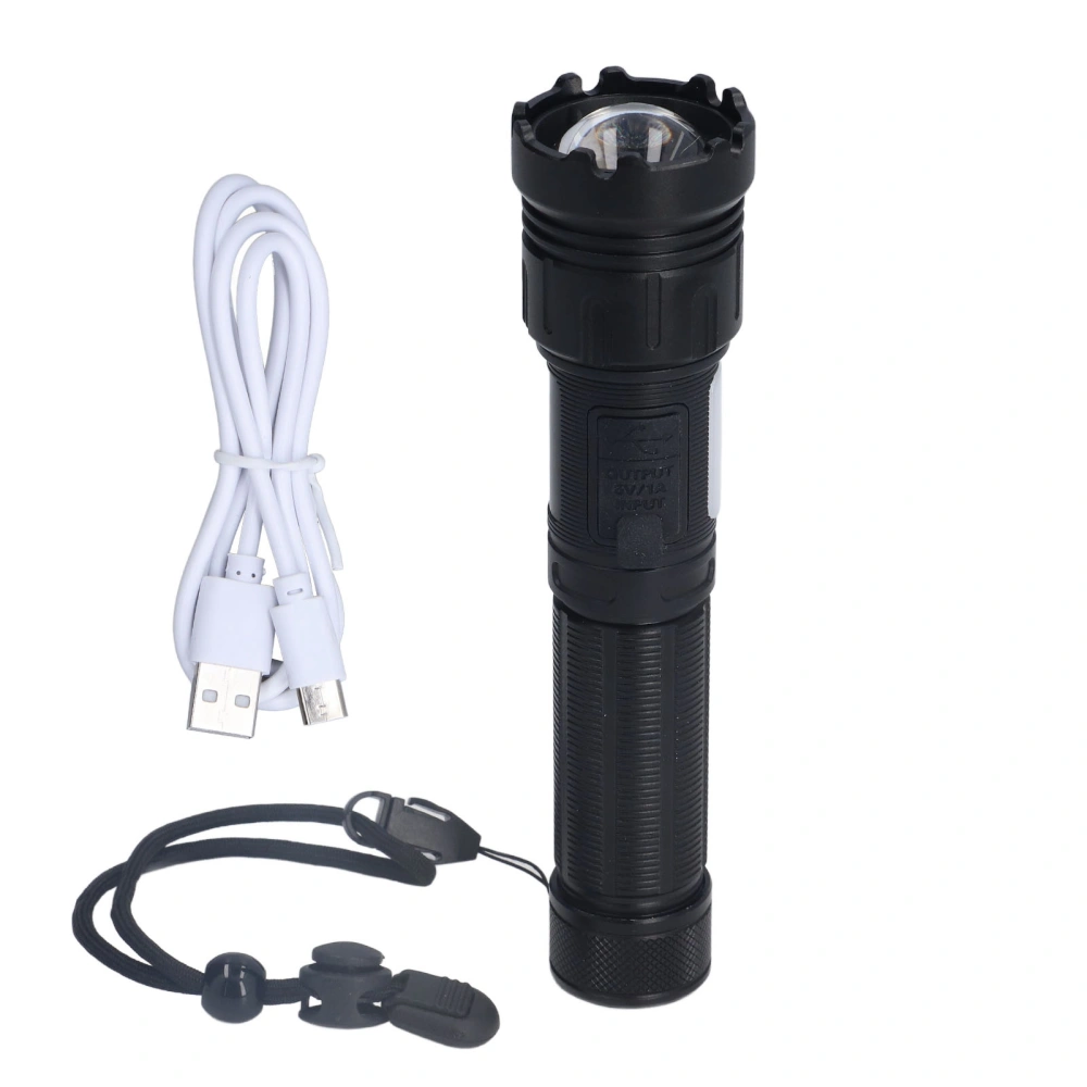 LED Camping Flashlight 5000LM Super Bright Magnetic Telescopic Zoom Waterproof Flashlight for Emergency Outdoor