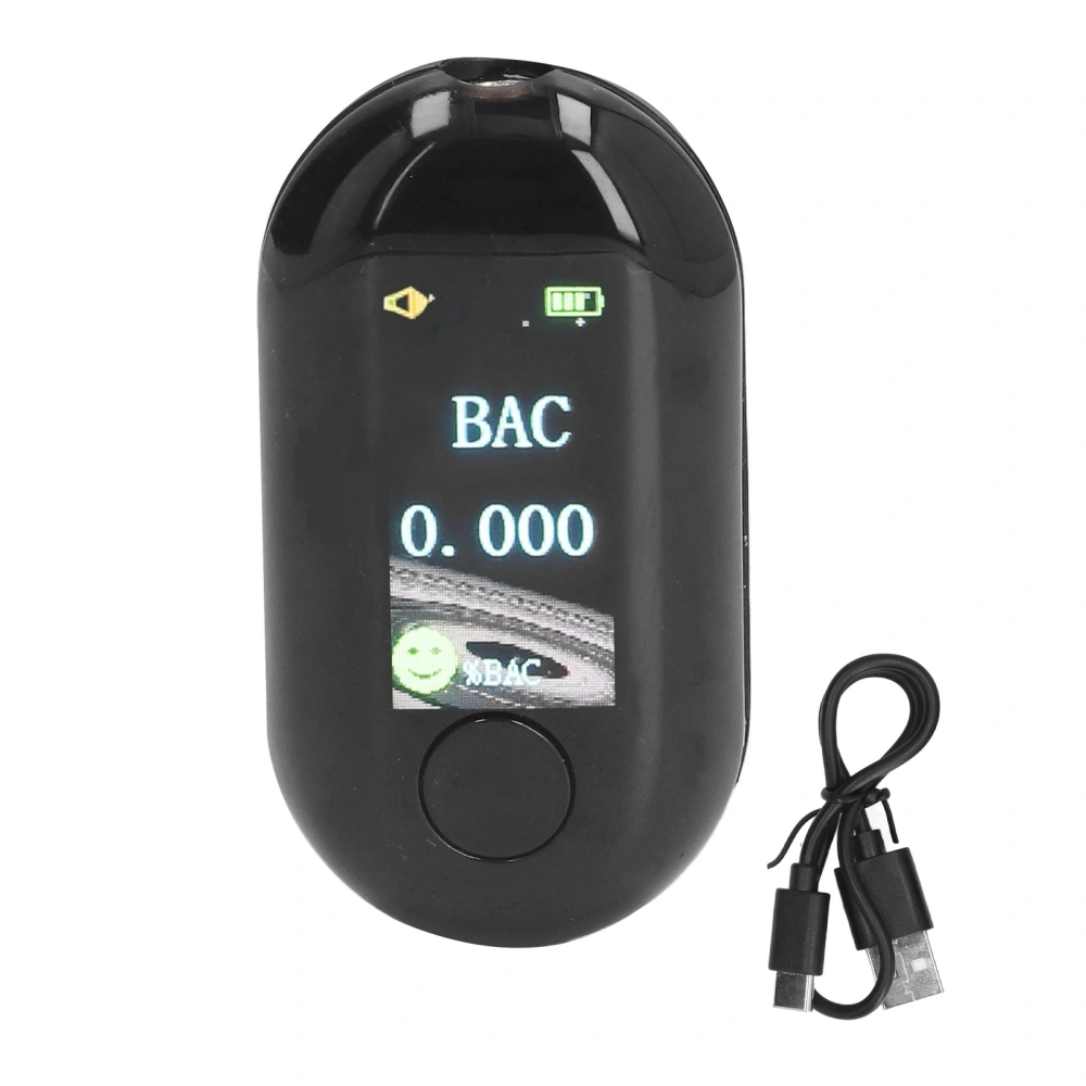 Alcohol Tester USB Charging Contactless Accurate Mini Breath Alcohol Detector with 3 Indicator Light