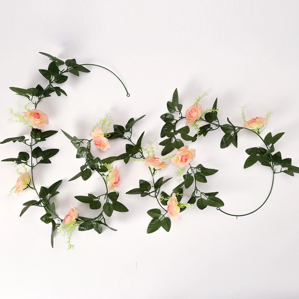 Fake Rose Vine 7.87ft Artificial Rose Flowers Hanging Ivy for Wedding Party Champagne