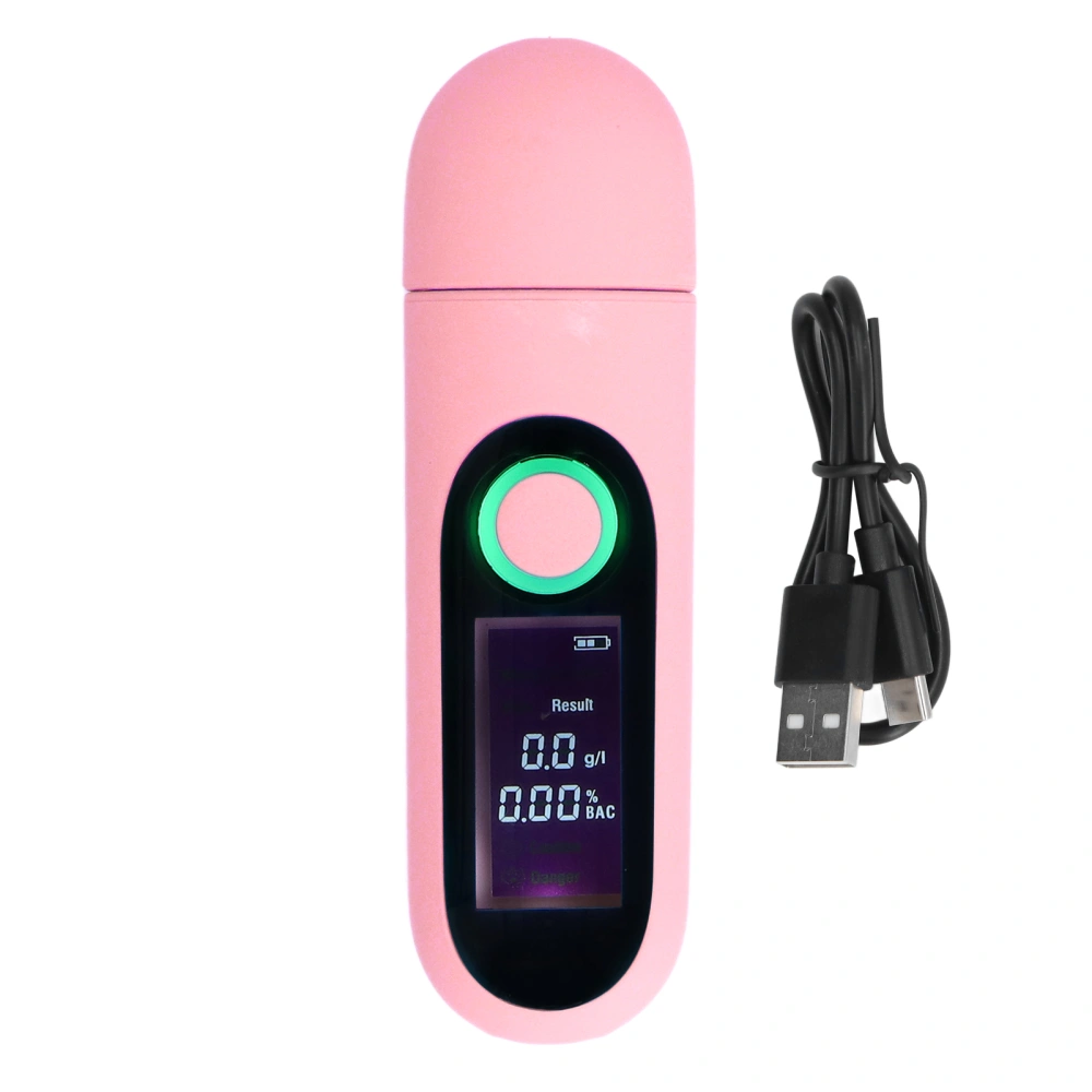 Alcohol Tester LCD 3 Color Display USB Charging Blowing Contactless Testing Alcohol Tester for Professional Use