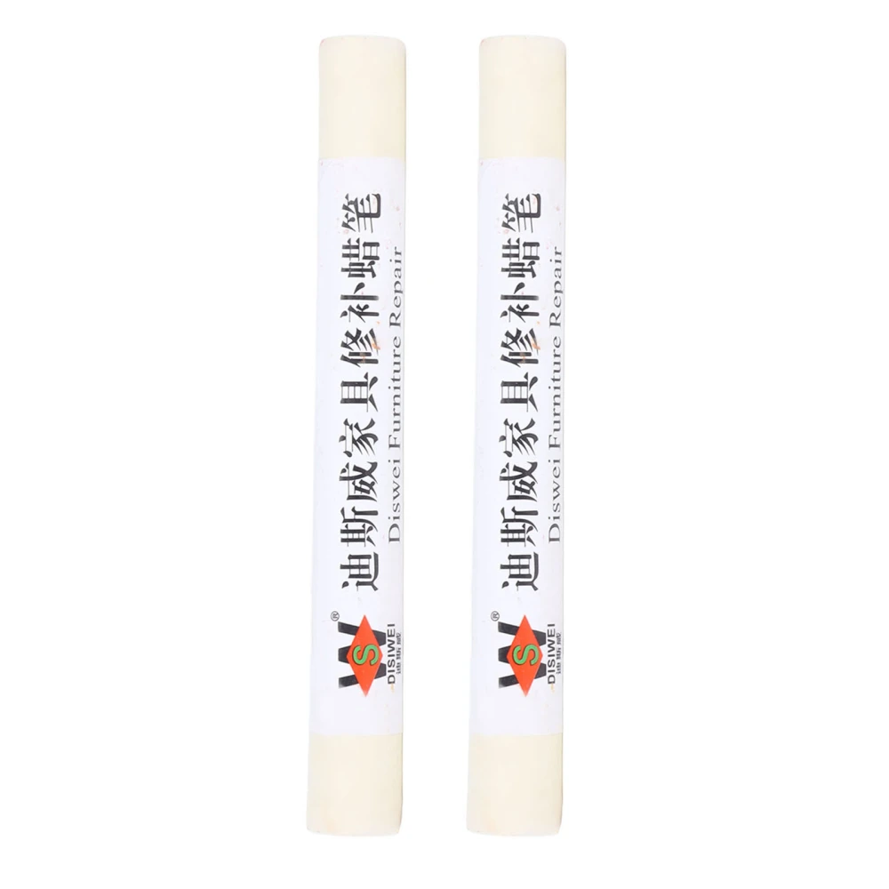 2pcs Furniture Paint Floor Repair Crayon Scratch Patch Paint Pen Wood Composite Repairing Material White Maple