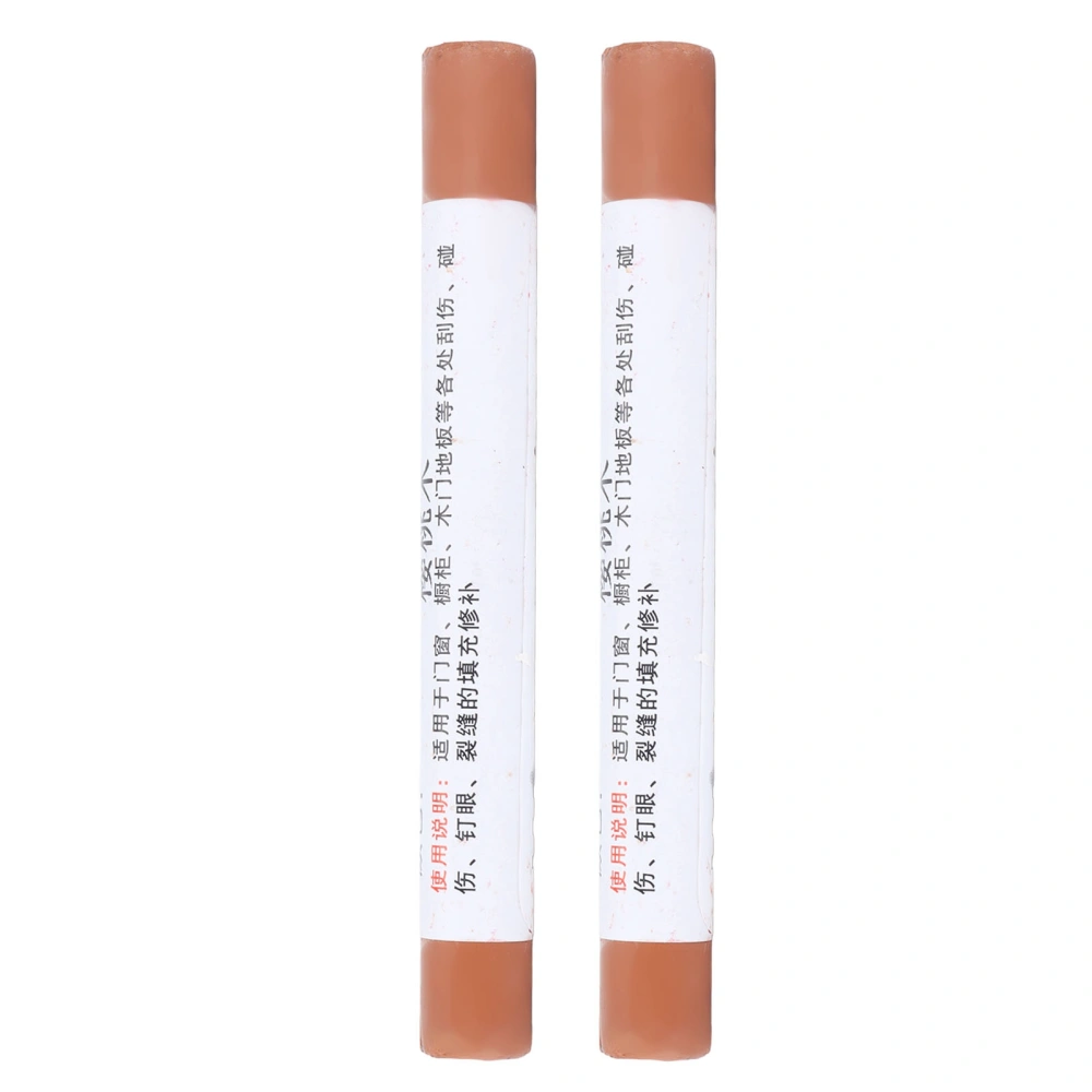 2pcs Furniture Paint Floor Repair Crayon Scratch Patch Paint Pen Wood Composite Repairing Material Cherry Wood