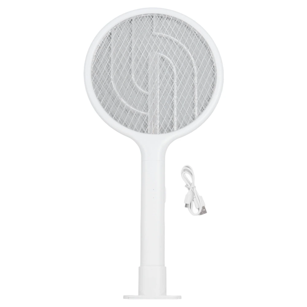 Mosquito Swatter Handheld USB Charging 2 in 1 Purple Light Color Protective Net Rechargeable Fly Swatter for Outdoor