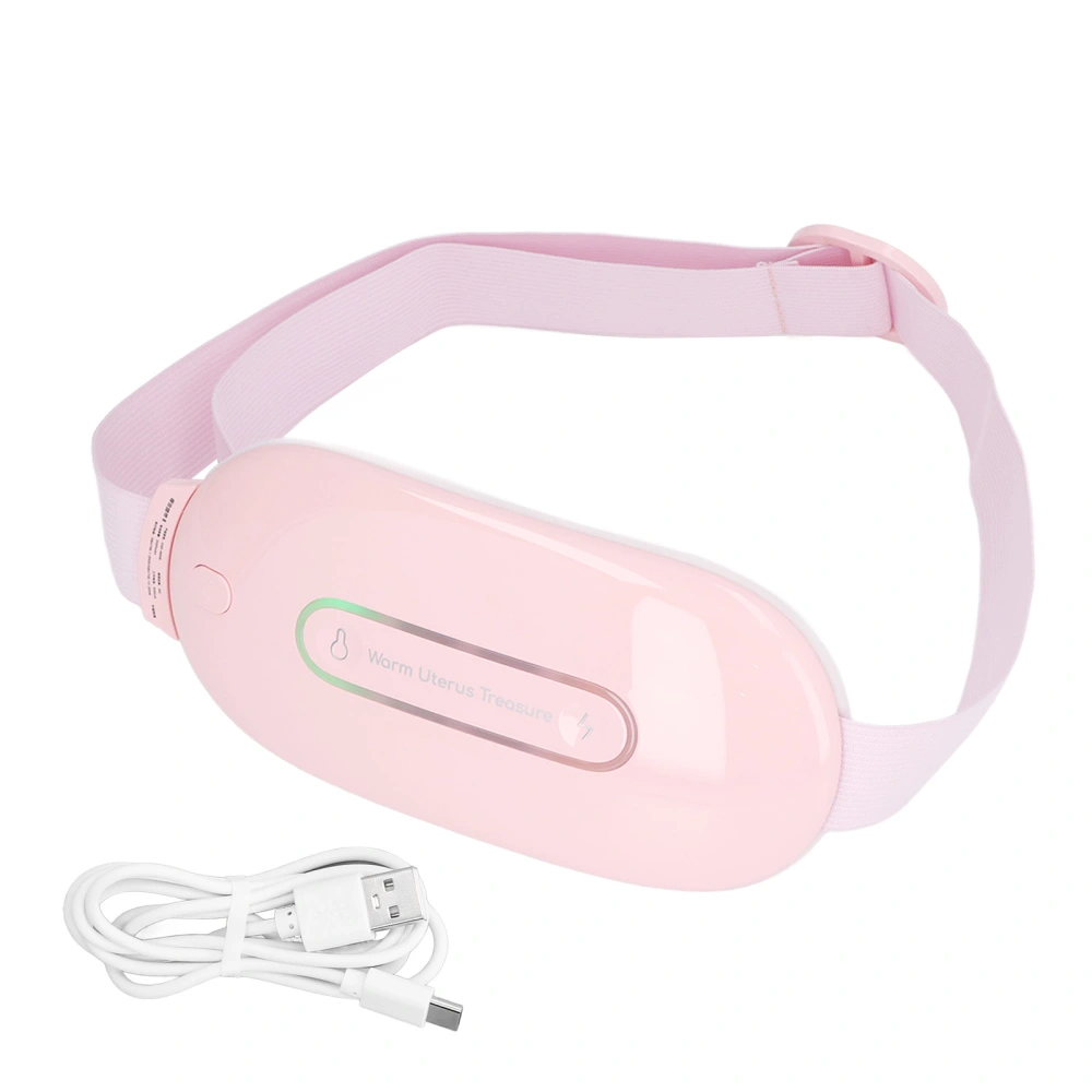 Menstrual Heating Pad Pink 3 Speed Intelligent Temperature Control Uterus Warm Belt Waist Massager Valentine's Day Gift