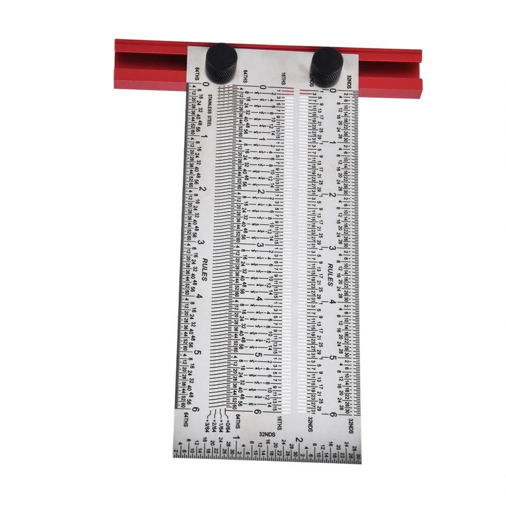 T Rule Stainless Steel Silver Scribing Ruler Woodworking Measuring Tool Positioning Gauge 6in