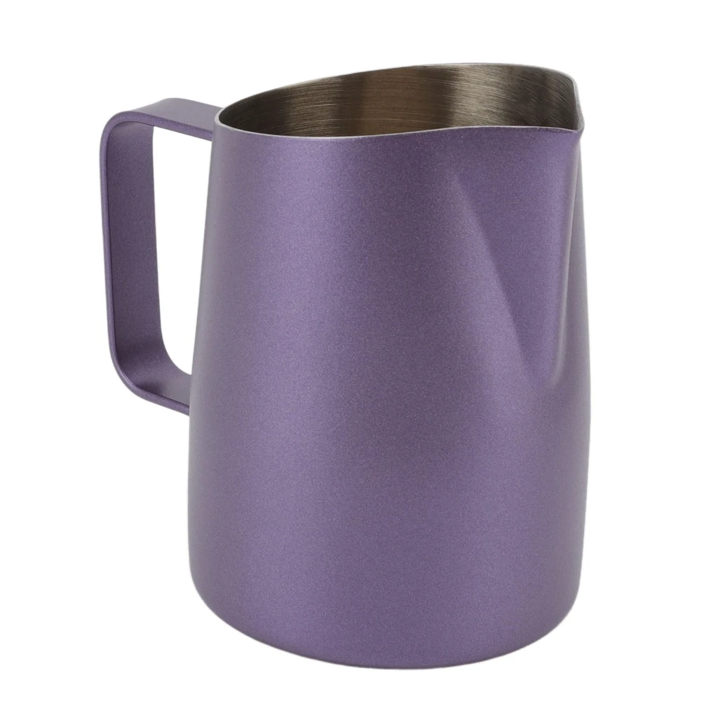 Milk Frother Cup Stainless Steel Incisive Mouth Profession Milk Frothing Pitcher Coffee Jug for Coffee Shop Purple 600ML