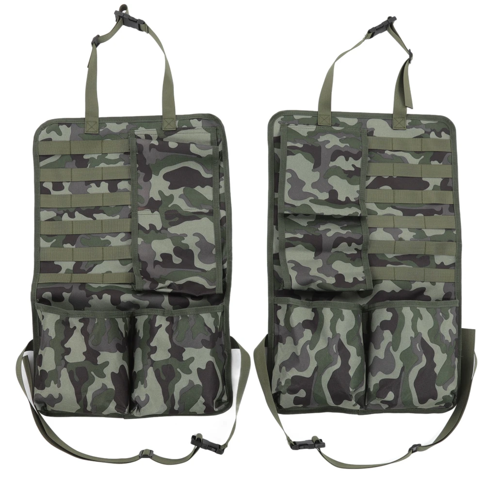 Car Backseat Storage Bag 1680D Oxford Cloth Multipurpose Car Seat Back Protectors for Outdoor Camping Car Camouflage