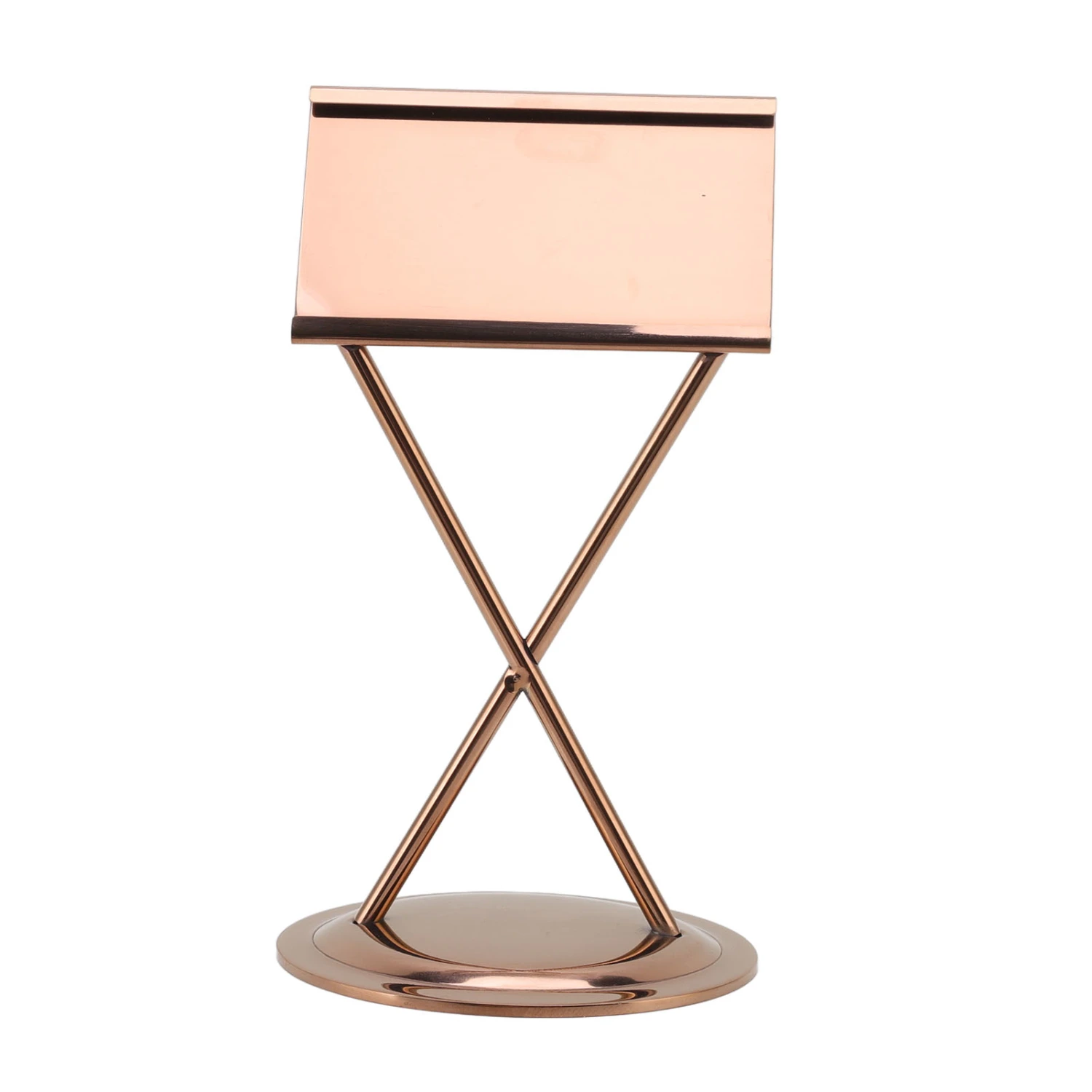 Business Card Holder Stainless Steel Elegant Style Antioxidant Durable Stable Name Card Holder for Office Party Meeting Rose Gold