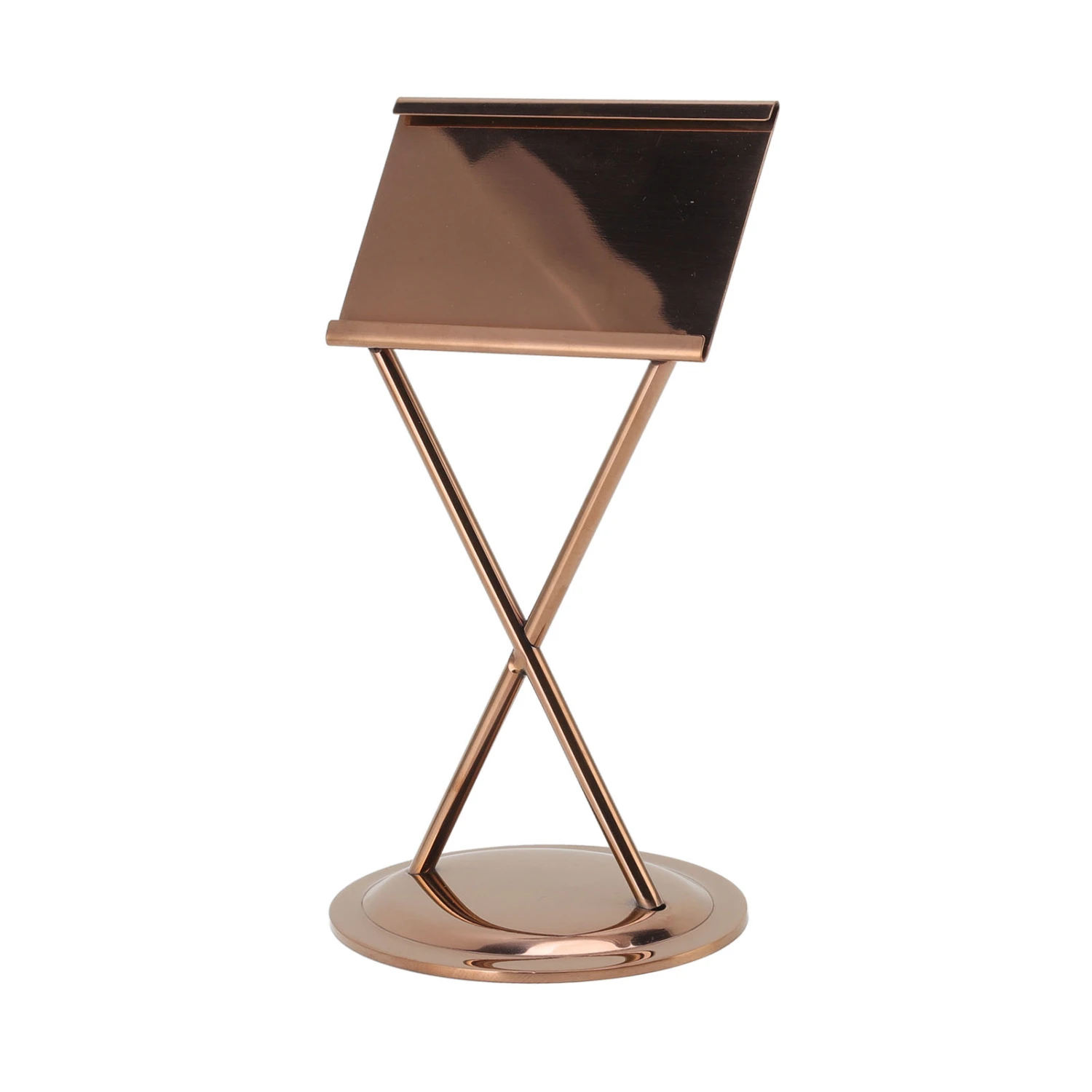 Business Card Holder Stainless Steel Elegant Style Antioxidant Durable Stable Name Card Holder for Office Party Meeting Rose Gold