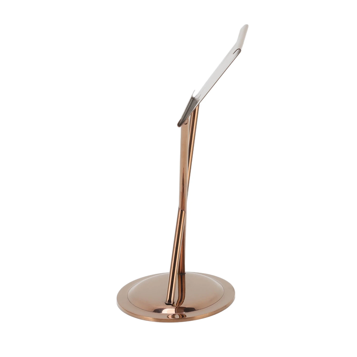 Business Card Holder Stainless Steel Elegant Style Antioxidant Durable Stable Name Card Holder for Office Party Meeting Rose Gold