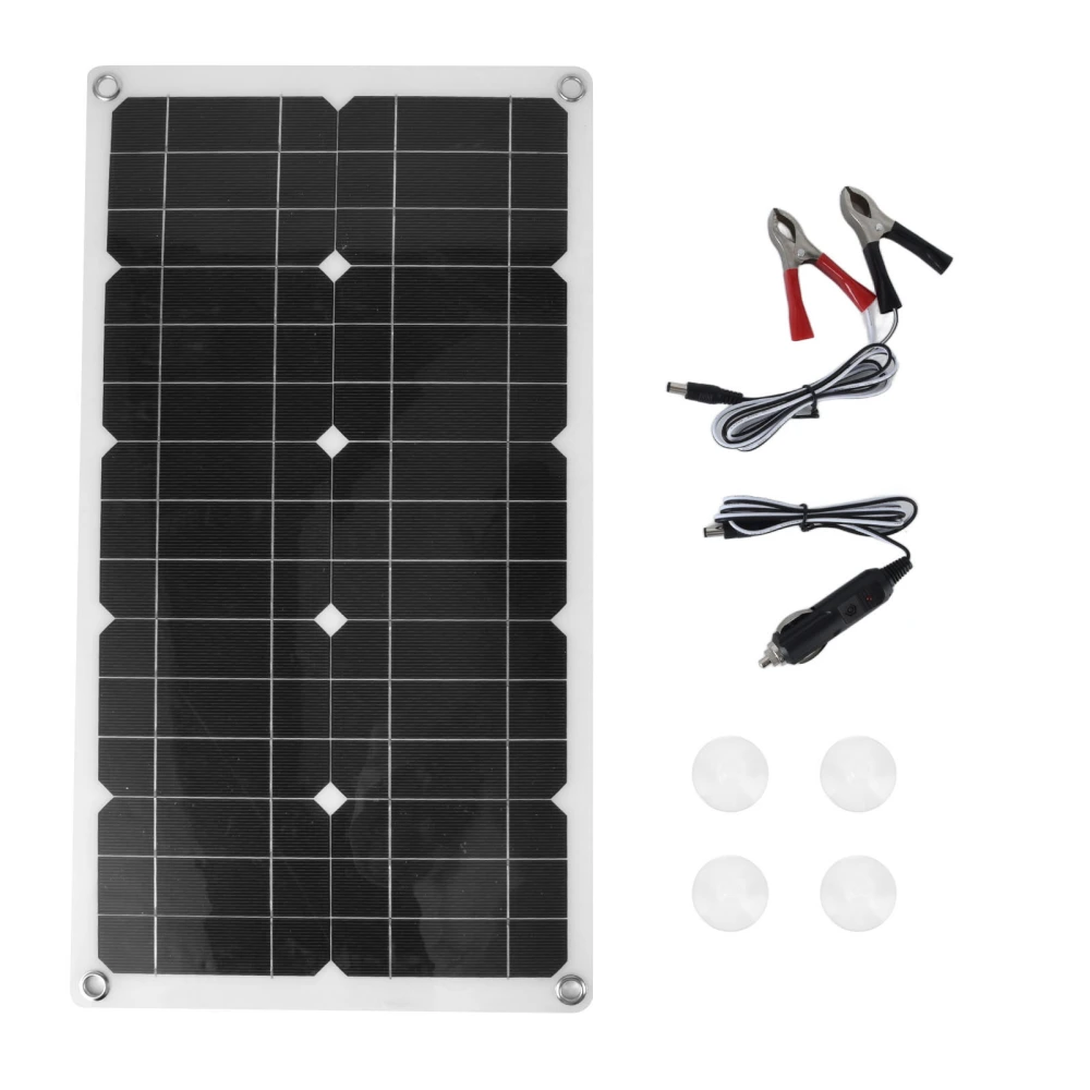 18V 100W Solar Panel Waterproof Solar Charging Panel Outdoor Battery Charger for Household Car Boat