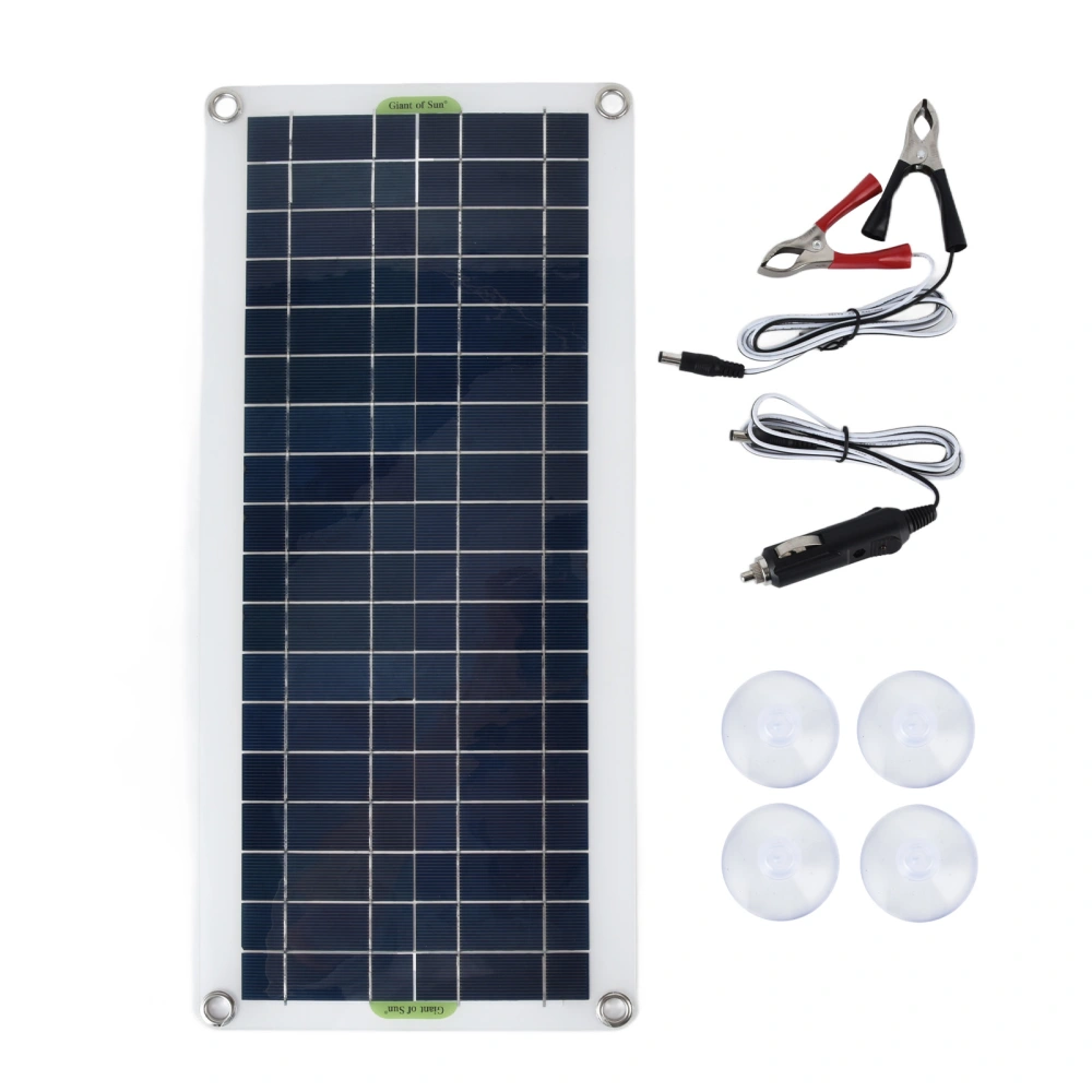 20W Solar Panel Battery Charger 21V Polysilicon Portable Solar Panel Charging Kit for Car