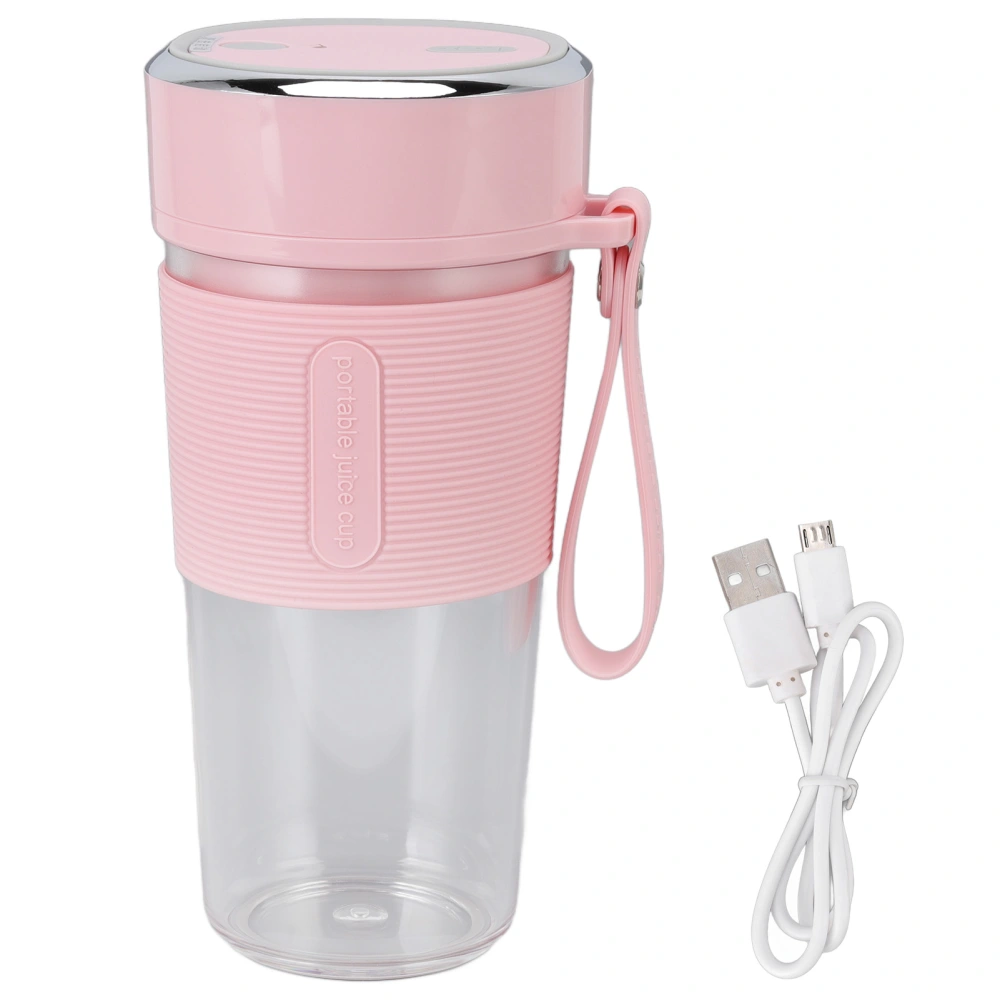 Blender Electric USB Charging BPA Free One Piece Sealing SUS304 Stainless Steel Blade Waterproof Individual Blender Pink