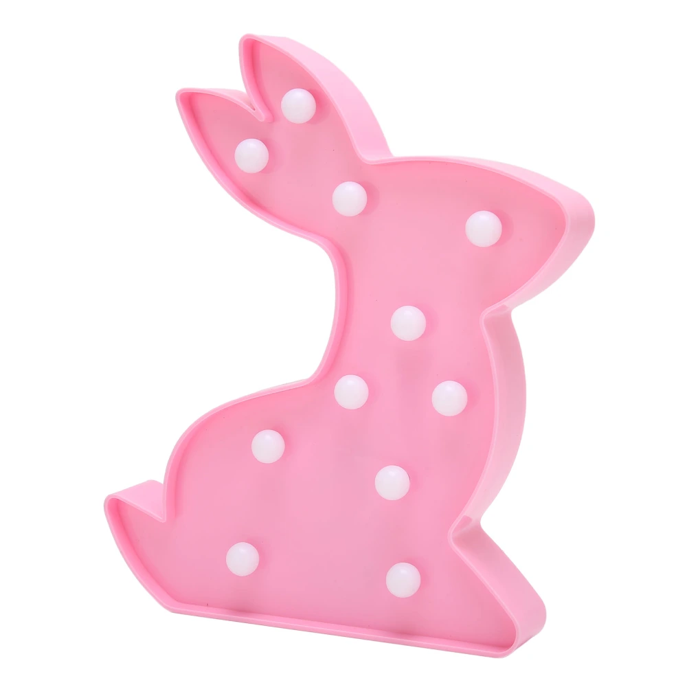 LED Night Light Rabbit Shape Cute Warm Desk Decorative Lamp for Proposal Party Bedroom