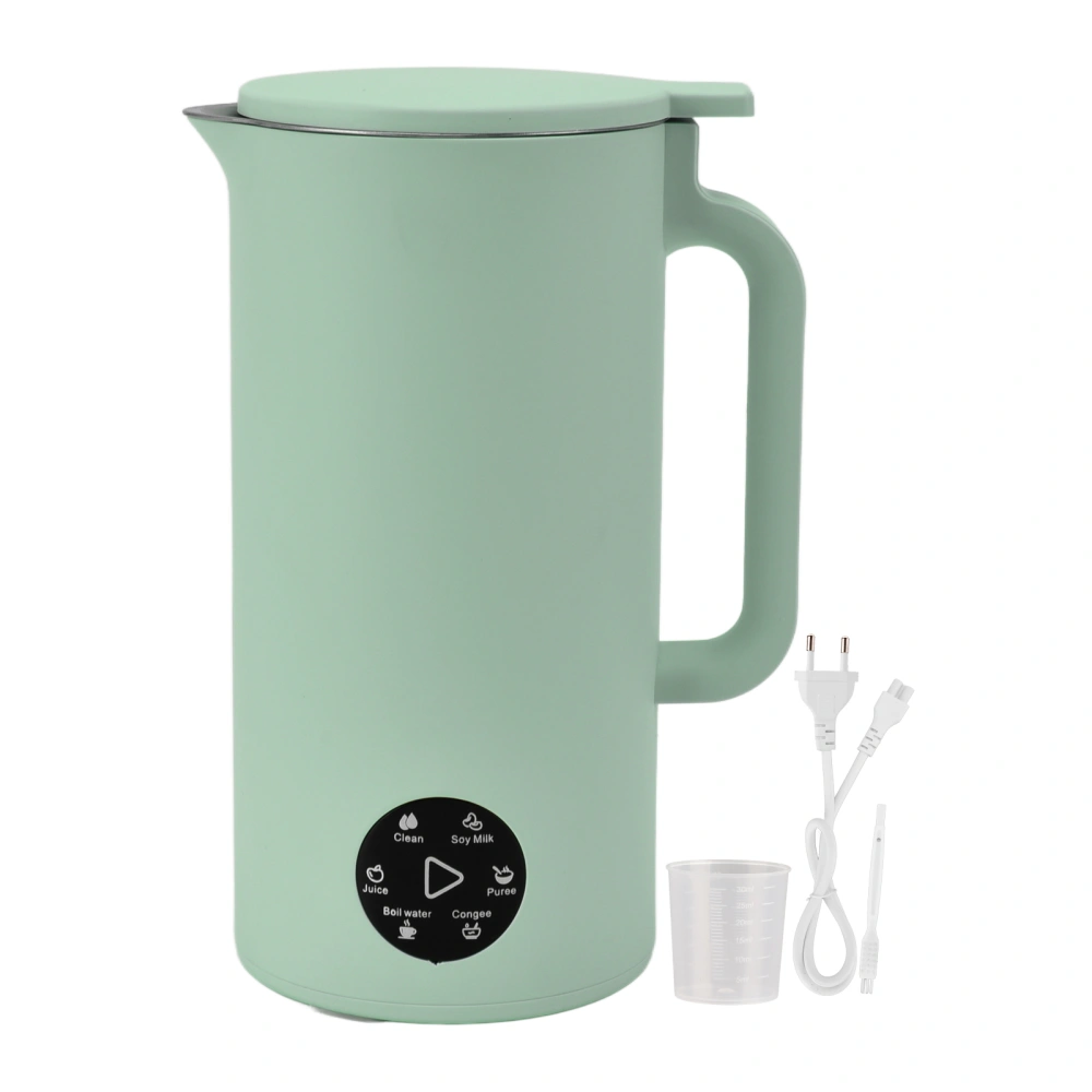 Soy Milk Maker Multifunction Fully Automatic Nut Milk Maker Machine Self Cleaning Filter Free 220V 220V Matcha Green (EU Plug)