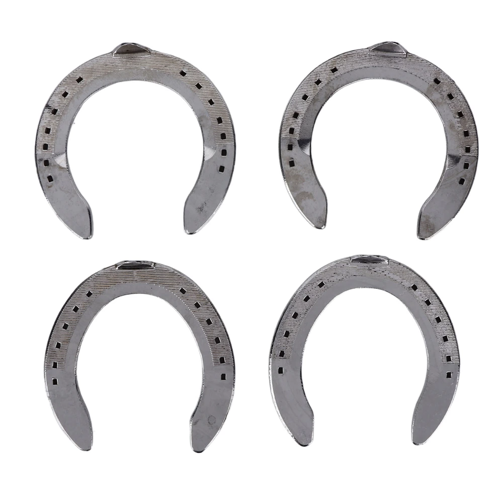 4pcs Horseshoes Aluminum Alloy Light Weight Reliable Practical Horse Riding Accessory for Racecourse Farm No. 4