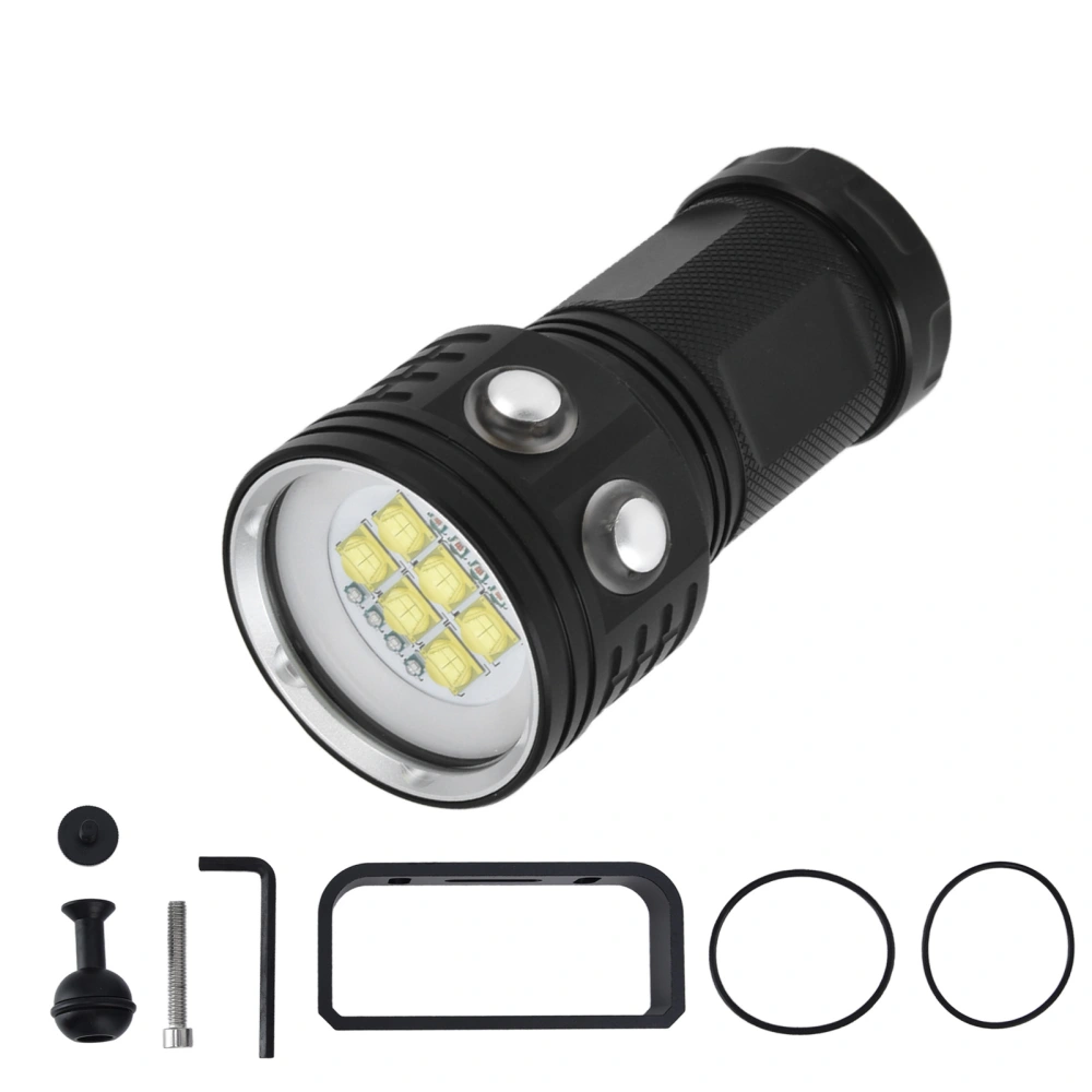 Diving Flashlight 14LED IPX8 Waterproof 3 Color 7 Modes Portable 328ft Underwater Photography Flashlight