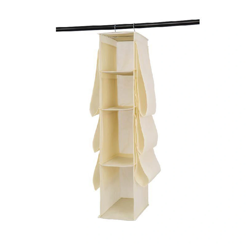 Hanging Purse Handbag Organizer Wardrobe Closet Dust Proof Shelf Rack Bag with 10 Compartments Bag Organizer