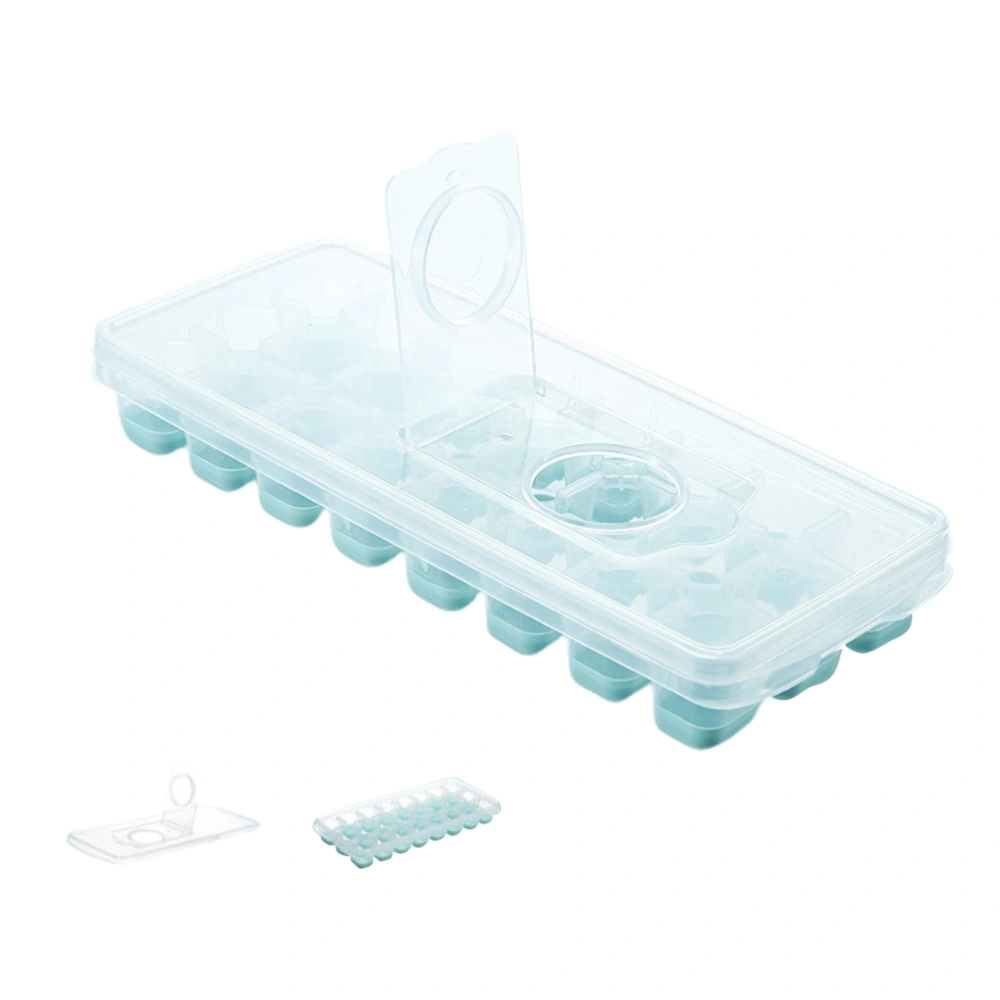 24 Grid Ice Cube Tray with Lid Covered Ice Cube Trays No Spill Ice Cube Cube Box Silicone Ice Cube Maker Tray