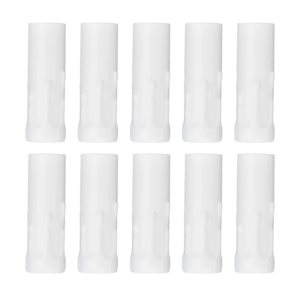 10Pcs E14 Metal Tube for Candle Lamp Holder Lamp Base Lighting Accessories 25x80mm White