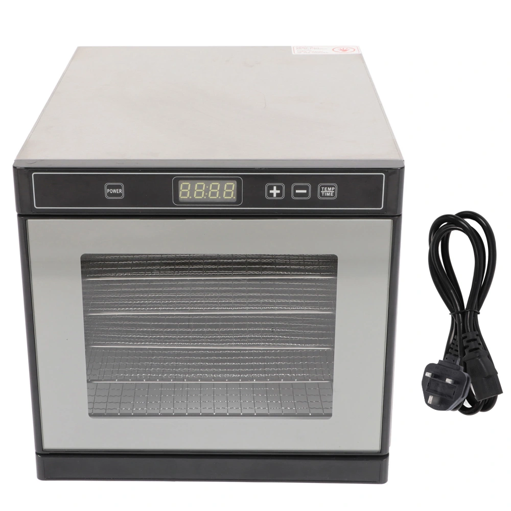 Food Dehydrator Hot Dryer 6 Trays Dryer Machine with Temperature Control for Jerky Fruit Meat Pet Treats Prise britannique 220V