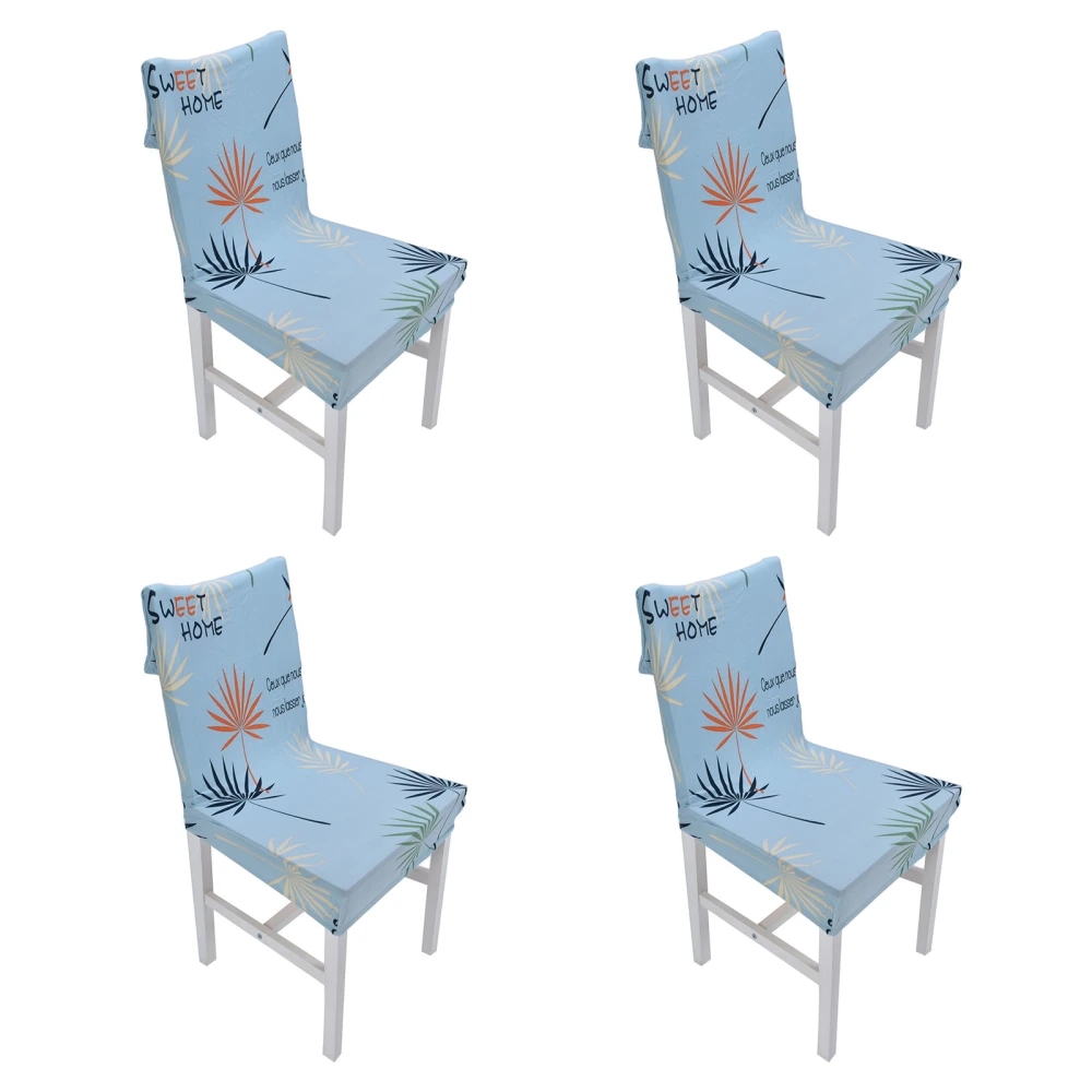 4Pcs Chair Slipcover High Elasticity Stylish Elegant Design Dustproof Dining Chair Cover for Hotel Office BanquetBlue Impressions