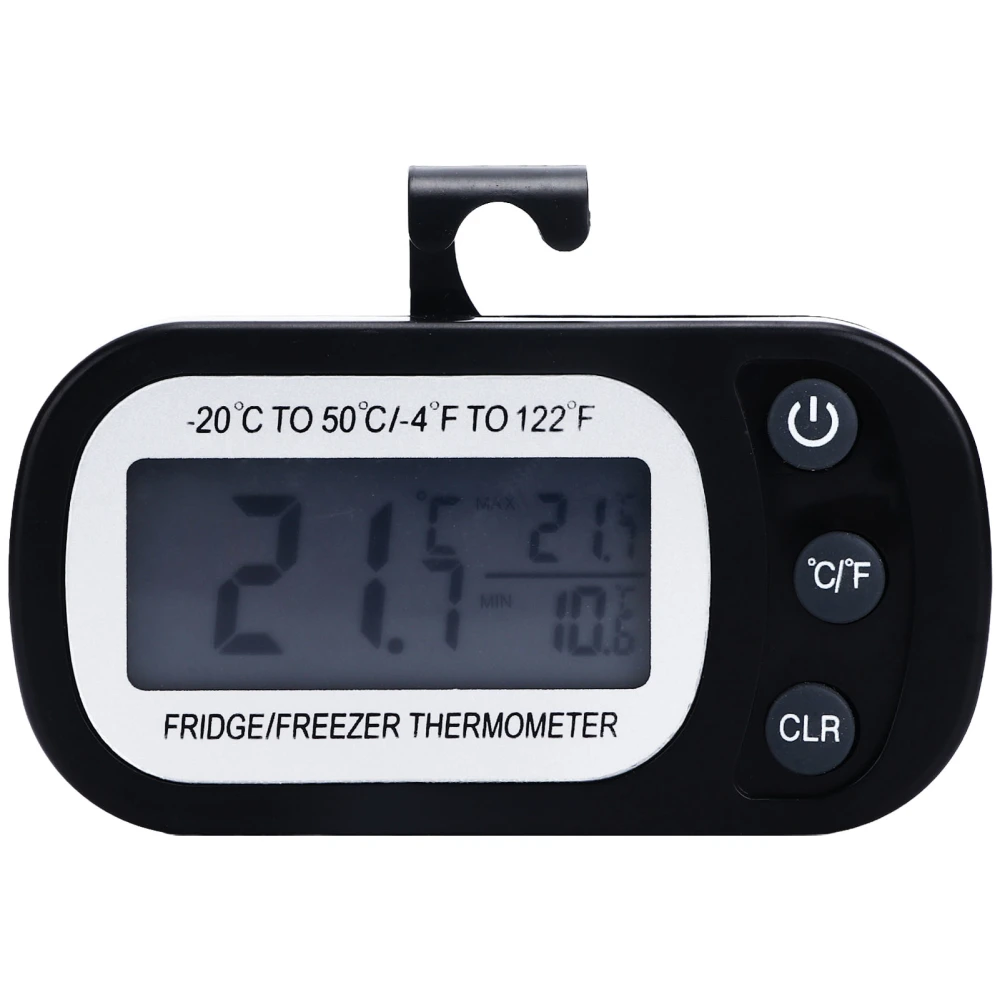 Freezer Thermometer Minus20 To 50℃ Large LCD Display Refrigerator Thermometer IPX3 Waterproof Thermometer with Magnetic Back